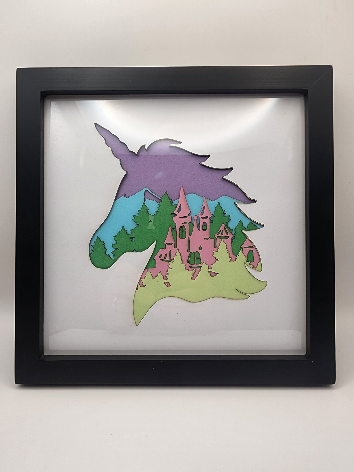 Unicorn Castle Shadowbox