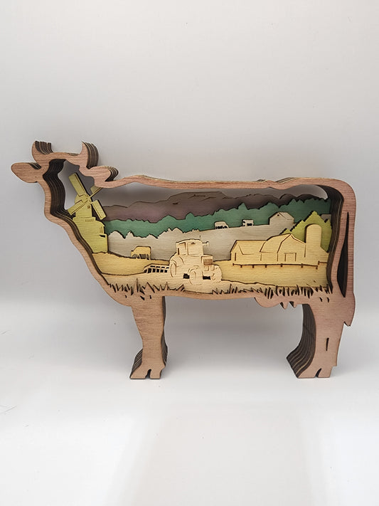 Farmstead Cow 3D Art