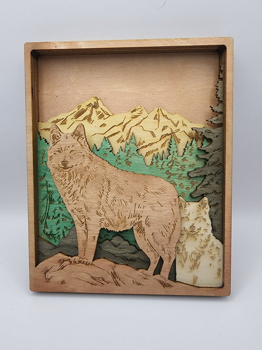 Wolf in Frame 3D Art